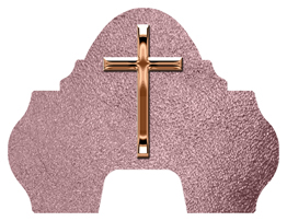 DARAY-L-510-BZ-SH-OR Bronze Single Cross Shimmer Orchid